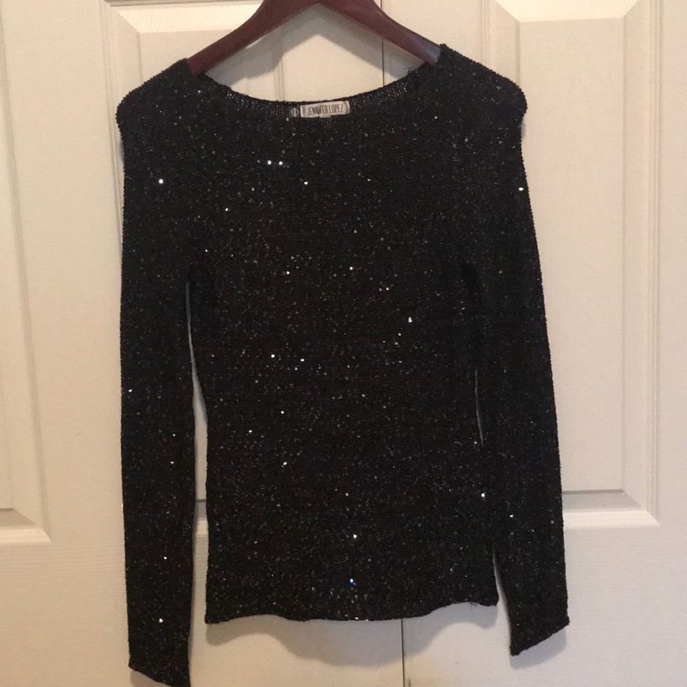 Jennifer Lopez sequin sweater